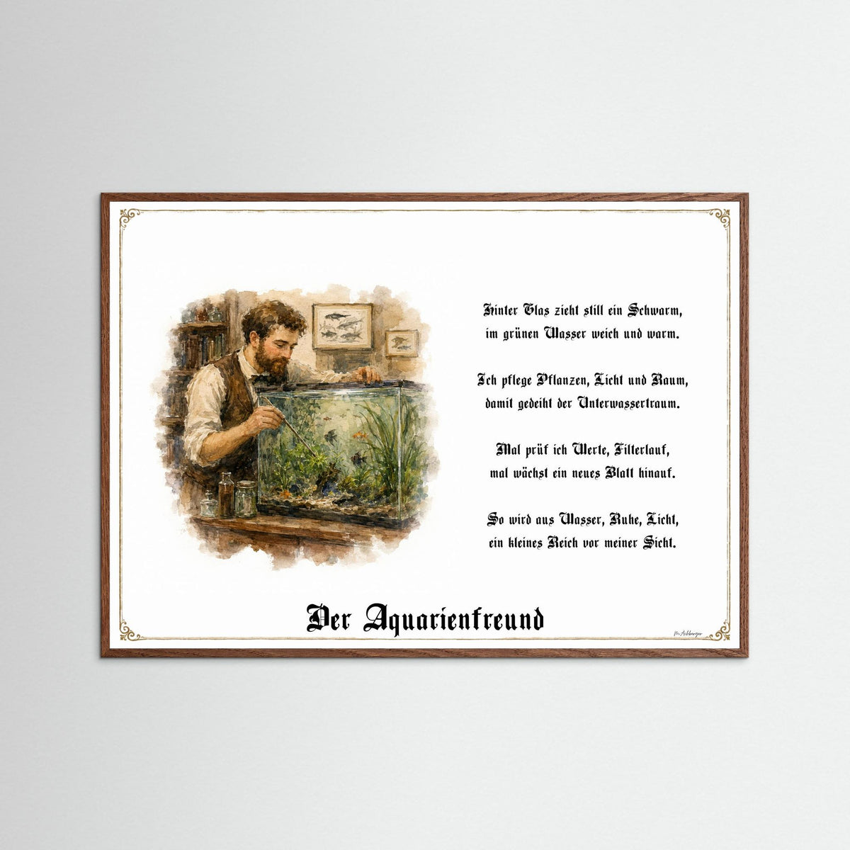 Zunftbild Der Aquarienfreund – Beispielansicht des Kunstdrucks