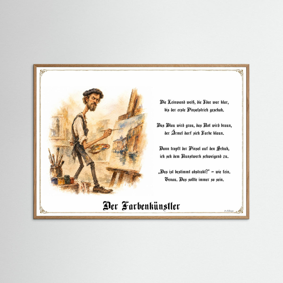Zunftbild Der Farbenkünstler-Griesgram – Beispielansicht des Kunstdrucks