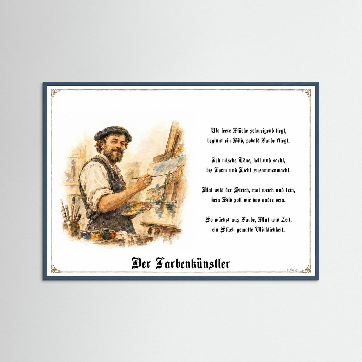 Zunftbild Der Farbenkünstler – Beispielansicht des Kunstdrucks