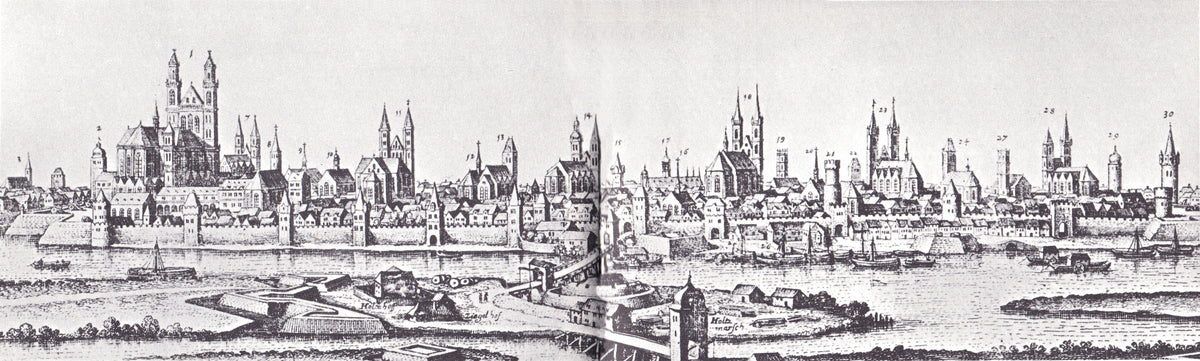 Historische Stadtansicht von Magdeburg aus der Topographia