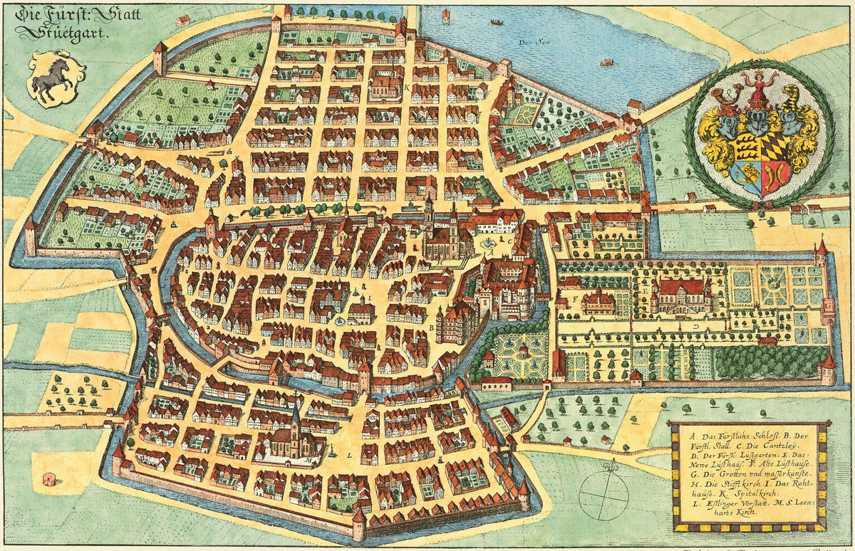 Historische Stadtansicht Stuttgart nach Merian