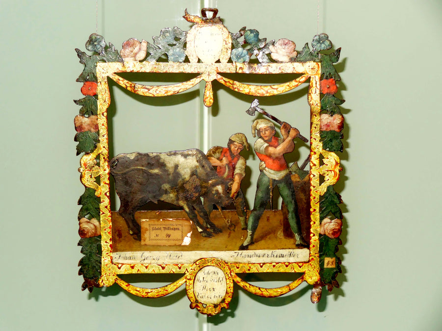 Zunftzeichen der Metzger von 1817, Franziskanermuseum Villingen – historisches Originalobjekt