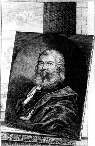 Balthasar Permoser in einem Porträtstich von Moritz Bodenehr.