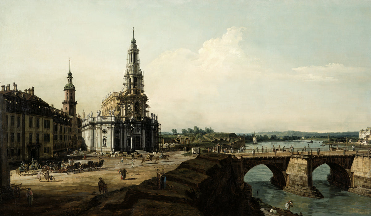 Dresden vom linken Elbufer im 18. Jahrhundert, Gemälde von Bernardo Bellotto