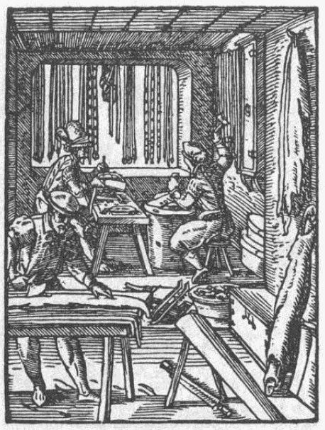 Historische Darstellung des Handwerks: Gürtler