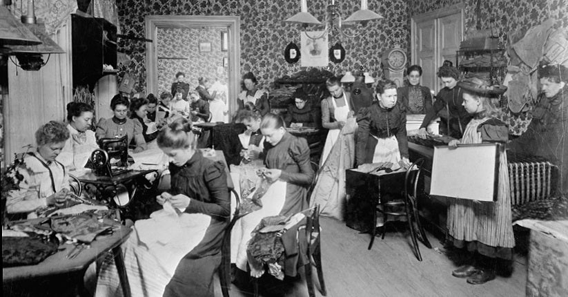 Schneideratelier um 1900