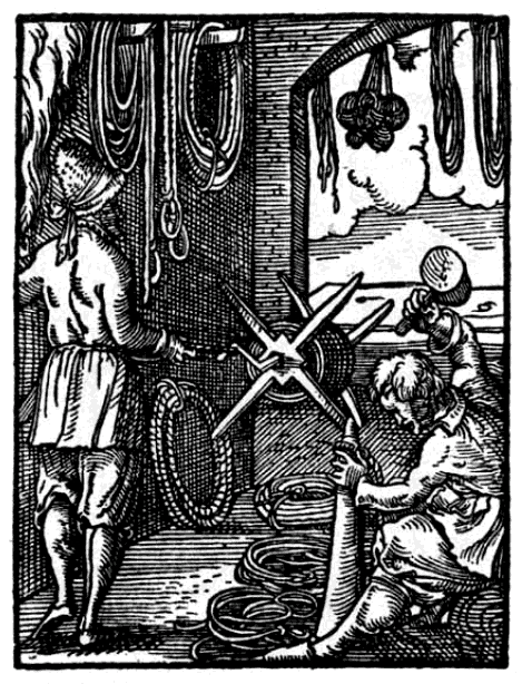 Historische Darstellung des Handwerks: Seiler