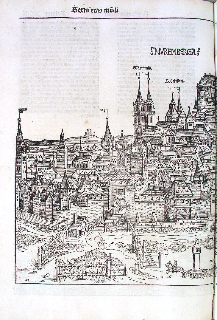 Historische Ansicht Nürnbergs in der Schedelschen Weltchronik von 1493