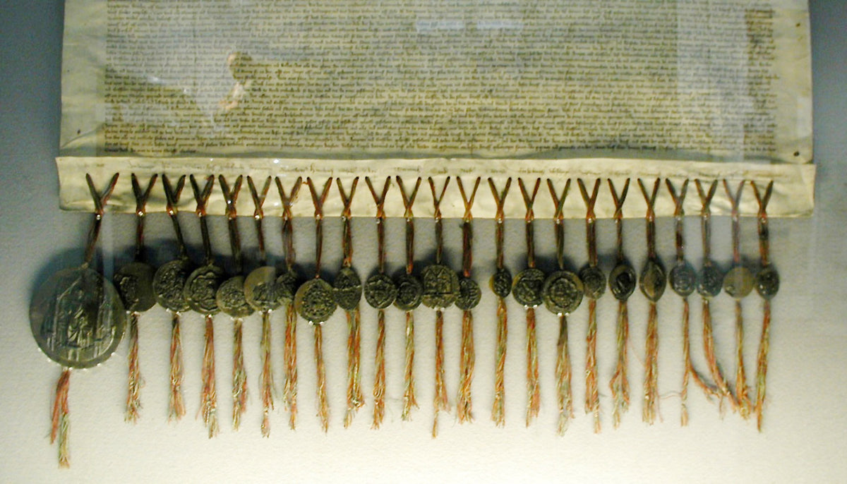 Kölner Verbundbrief von 1396 mit den Siegeln der Gaffeln