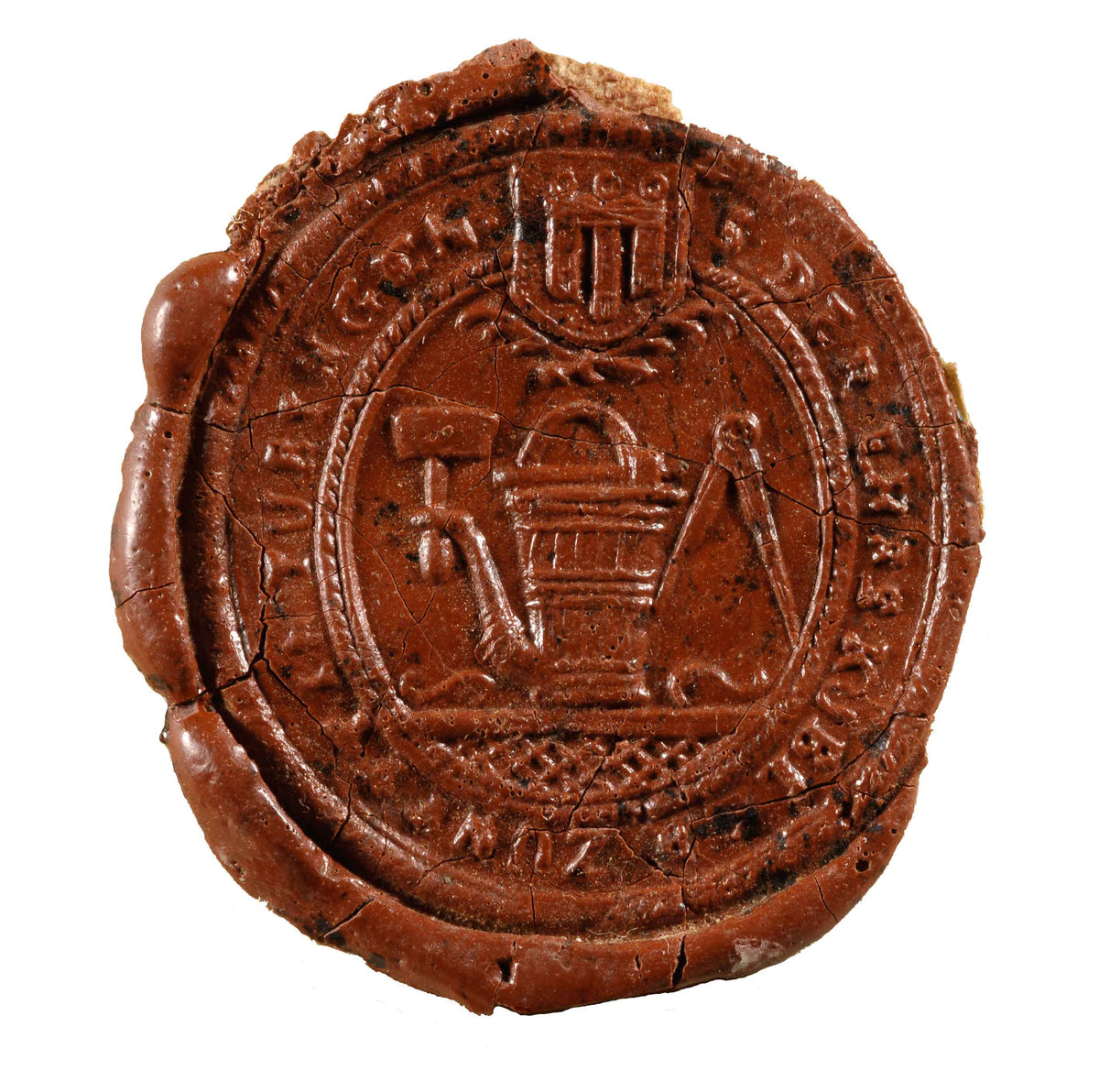 Kübelmacher / Kübler – historisches Original-Zunftsiegel aus Tübingen